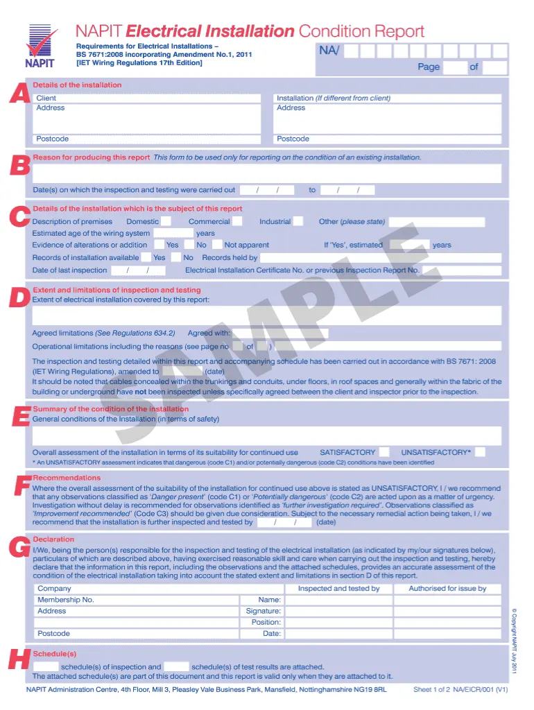 eicr certificate cost