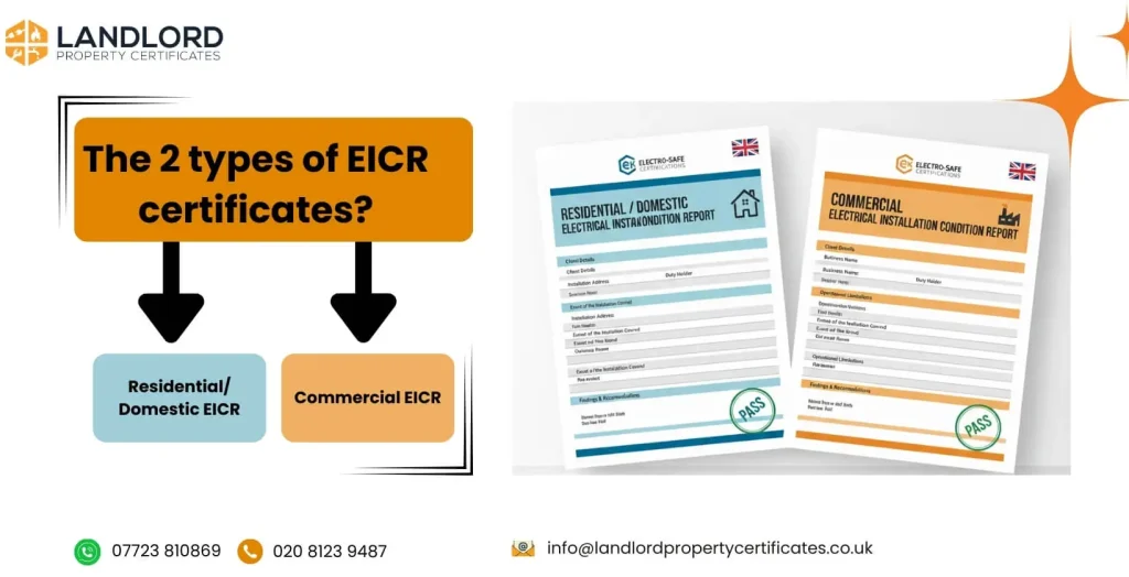 types of eicr certificates