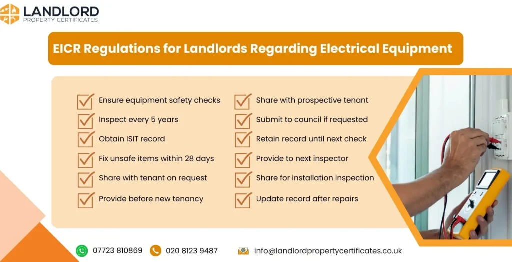 electrical equipment eicr regulations