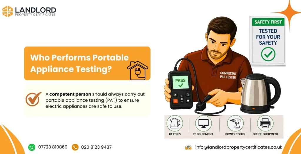 who performs portable appliance testing