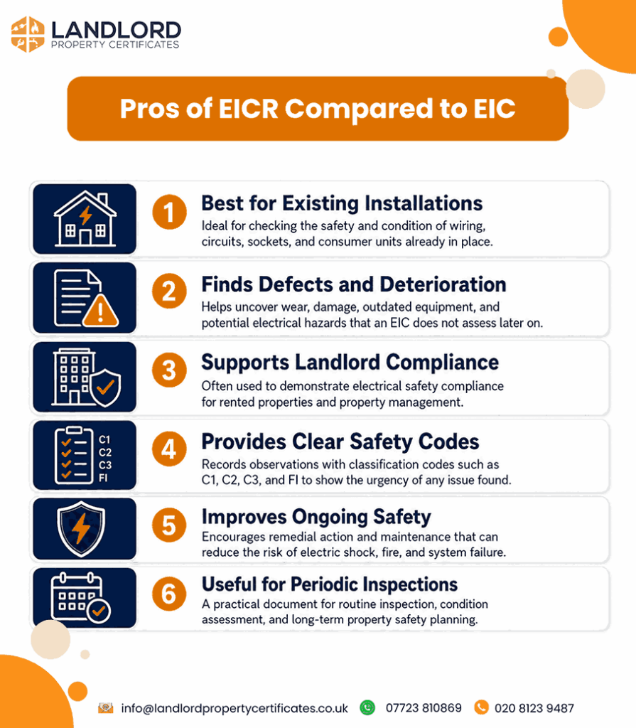 pros of eicr compared to eic